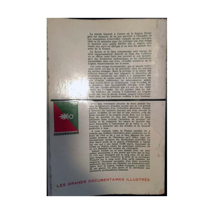 1. Et voici la légion étrangère de Jean Des Vallières aux éditions André Bonne 1963