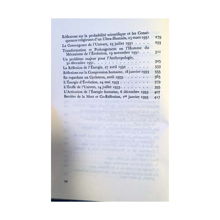 1. L'activation de l'énergie de Pierre Teilhard de Chardin aux éditions du Seuil 1963