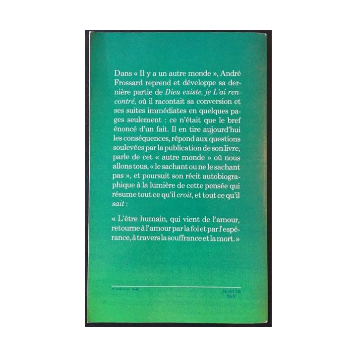 1. Il y a un autre monde de André Frossard aux éditions Fayard