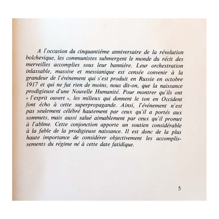 1. Cinquante années de communisme Octobre 1917 - Octobre 1967 de Suzanne Labin Edition Berger-Levrault