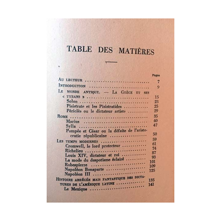 1. Les dictateurs de Jacques Bainville aux éditions Denoël et Steele 1935