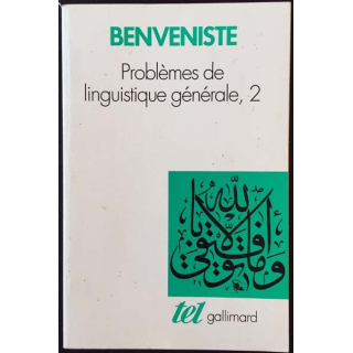 1. Problèmes de linguistique générale, 2 de Benveniste aux éditions Gallimard