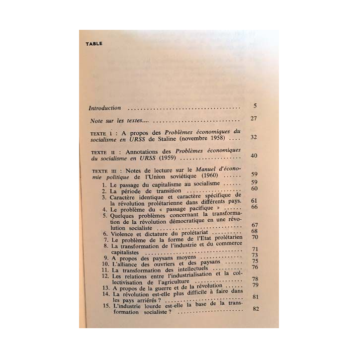 1. Mao Tsé-toung et la construction du socialisme de Hu Chi-hsi aux éditions du Seuil