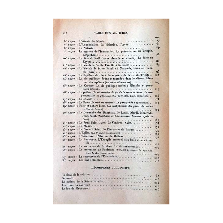 1. La Vie et la Joie au Catéchisme de F.Derkenne aux éditions J. De Gigord 1950