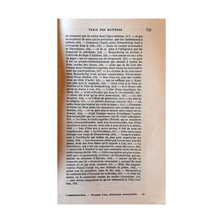 1. Oeuvre de Laberthonnière - Esquisse d'une philosophie personnaliste de Louis Canet aux éditions J.Vrin