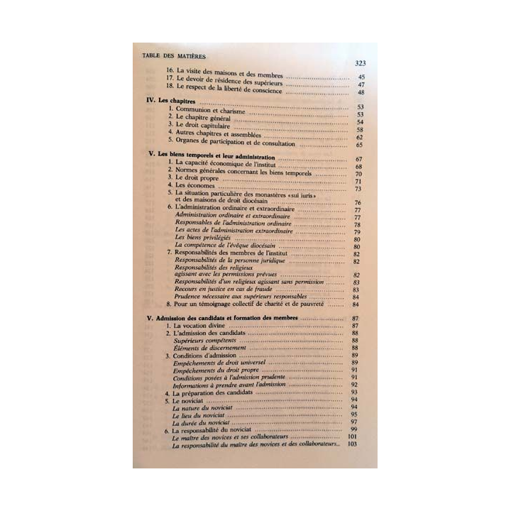 1. Le droit de la vie consacrée - commentaire des canons 607-746 de Jean Beyer aux éditions Tardy