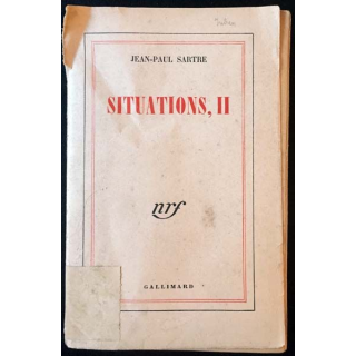 1. Situations, II de Jean-Paul Sartre aux éditions Gallimard 1948