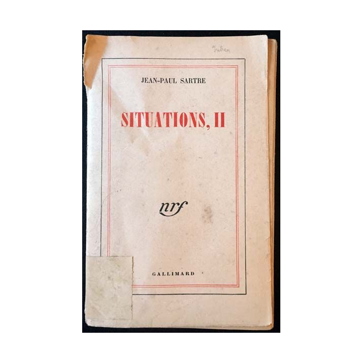 1. Situations, II de Jean-Paul Sartre aux éditions Gallimard 1948