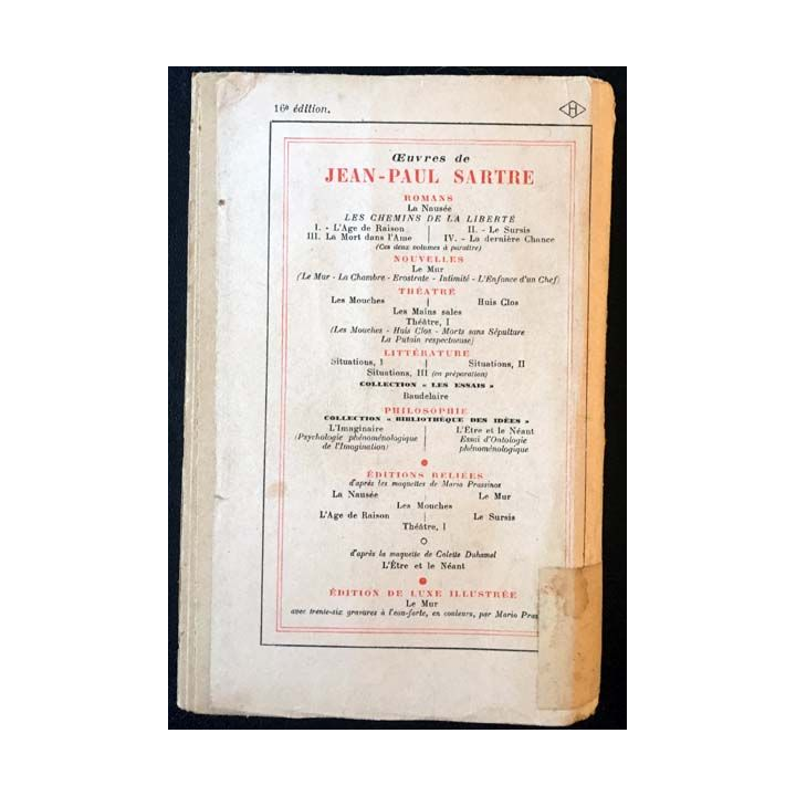 1. Situations, II de Jean-Paul Sartre aux éditions Gallimard 1948