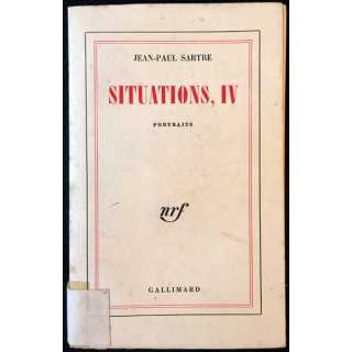 1. Situations, IV de Jean-Paul Sartre aux éditions Gallimard 1964