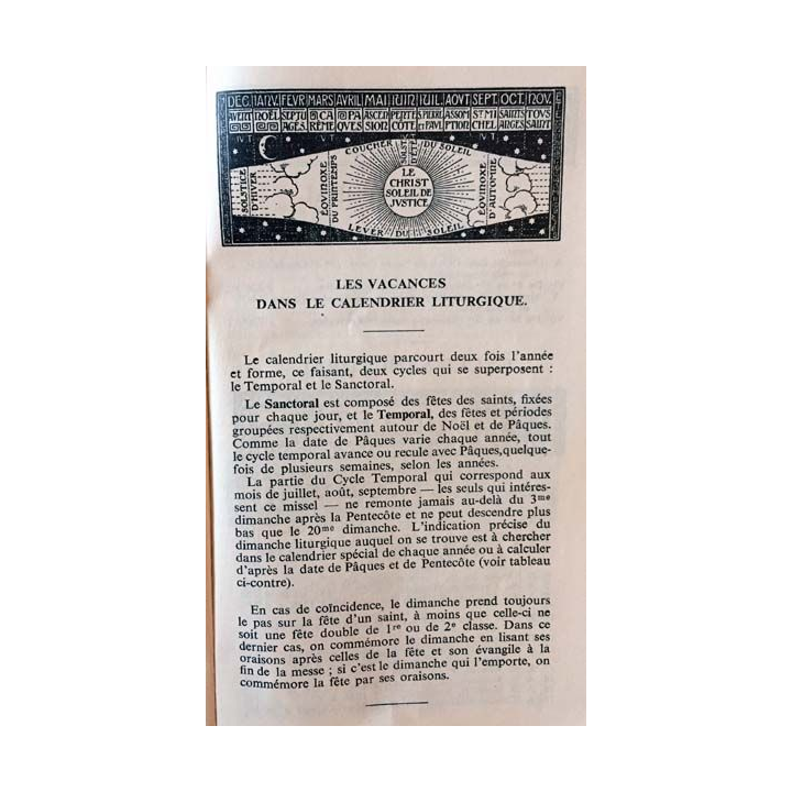 1. Missel des vacances de Dom Gaspar Lefebvre 1939