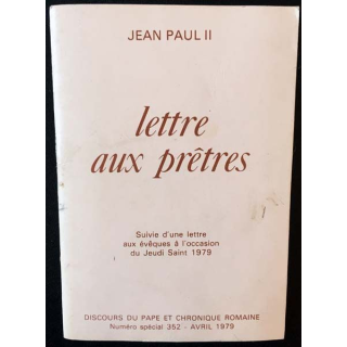 1. Lettre aux prêtres de Jean Paul II aux éditions librairie Pierre Téqui