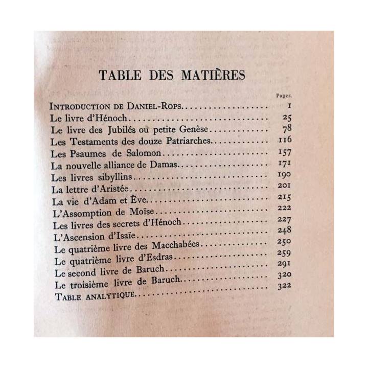 1. La bible apocryphe en marge de l'ancien testament de J. Bonsirven aux éditions Arthème Fayard