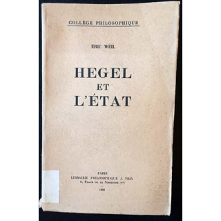 1. Hegel et l'état de Éric Weil aux éditions J. Vrin