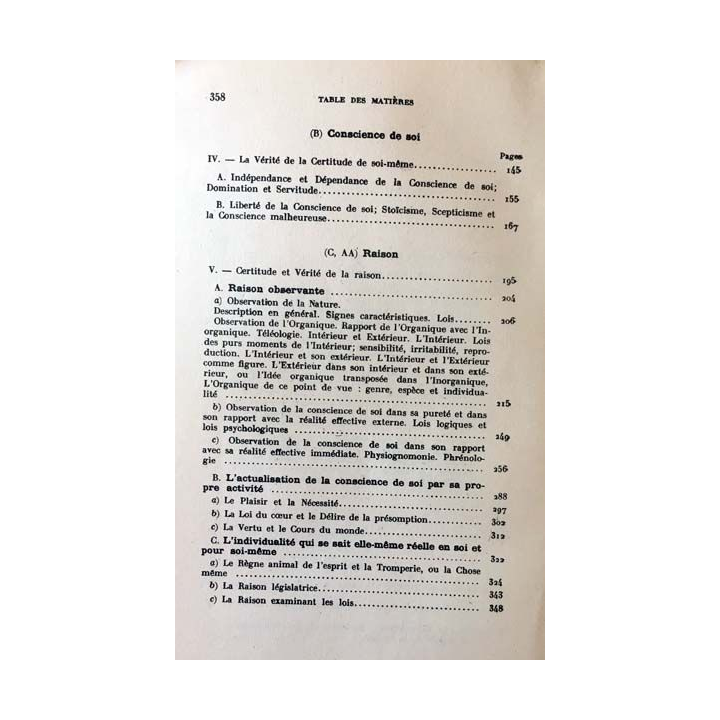1. La phénoménologie de l'esprit Tome I de F.G.W Hegel aux éditions Aubier Montaigne