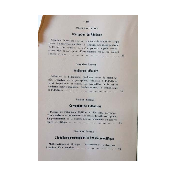 1. La pensée moderne et le catholicisme V Le problème de la connaissance et la pensée religieuse de Jean Guitton