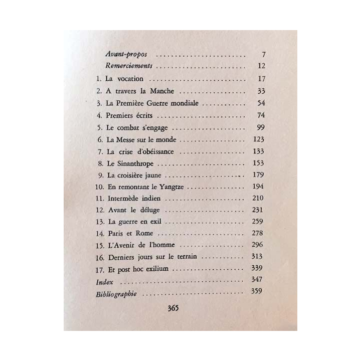1. La vie de Pierre Teilhard de Chardin de Robert Speaight aux éditions du Seuil
