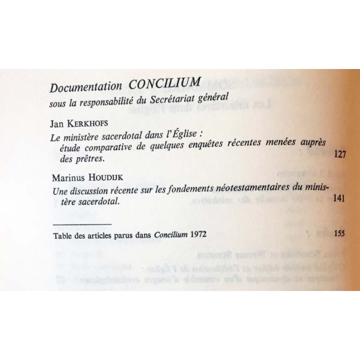 1. Concilium - Revue internationale de théologie 80 aux éditions Mame