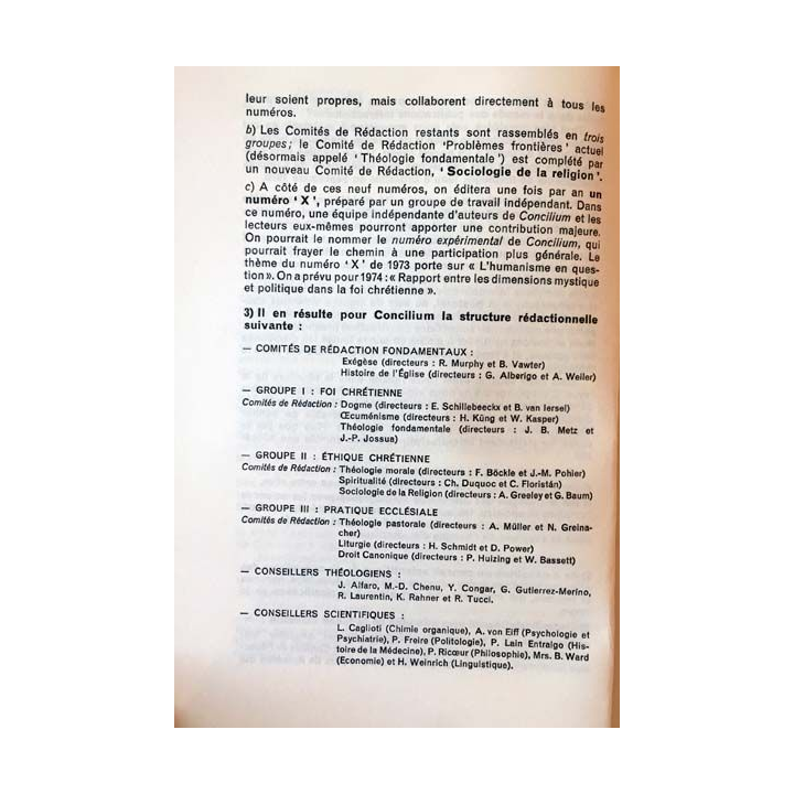 1. Concilium - Revue internationale de théologie 80 aux éditions Mame