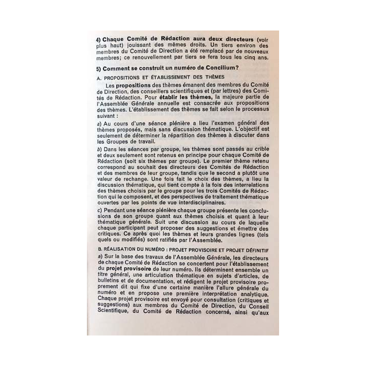 1. Concilium - Revue internationale de théologie 80 aux éditions Mame