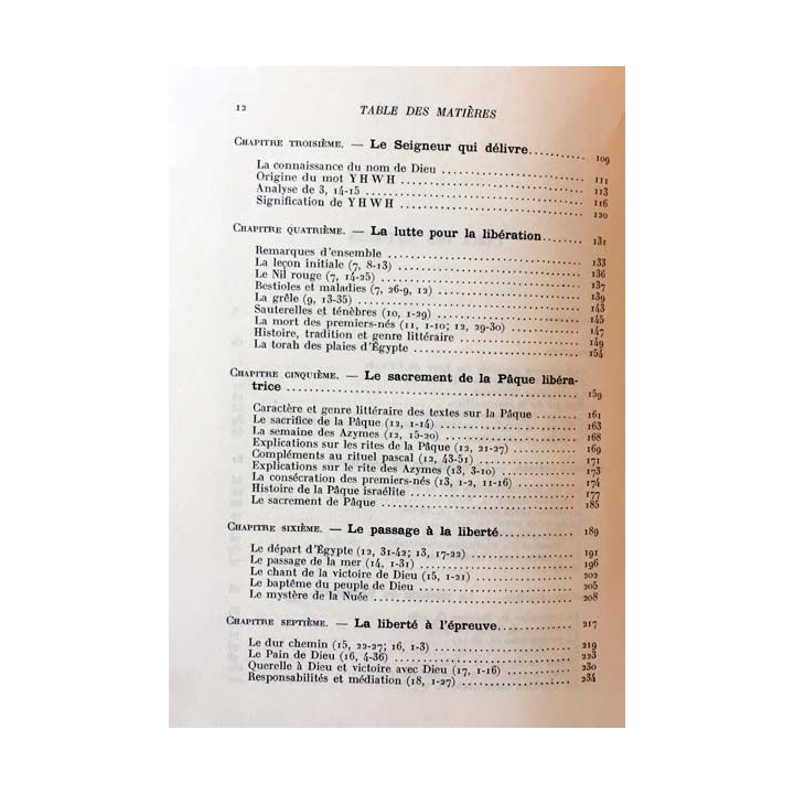1. De la servitude au service étude du livre de l'exode de Georges Auzou aux éditions de l'Orante