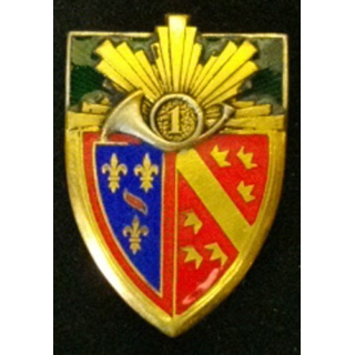 1° régiment de chasseurs de fabrication Drago H. 120 en émail