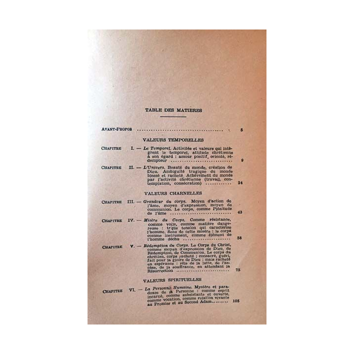 1. Sens chrétien de l'homme de Jean Mouroux aux éditions Aubier