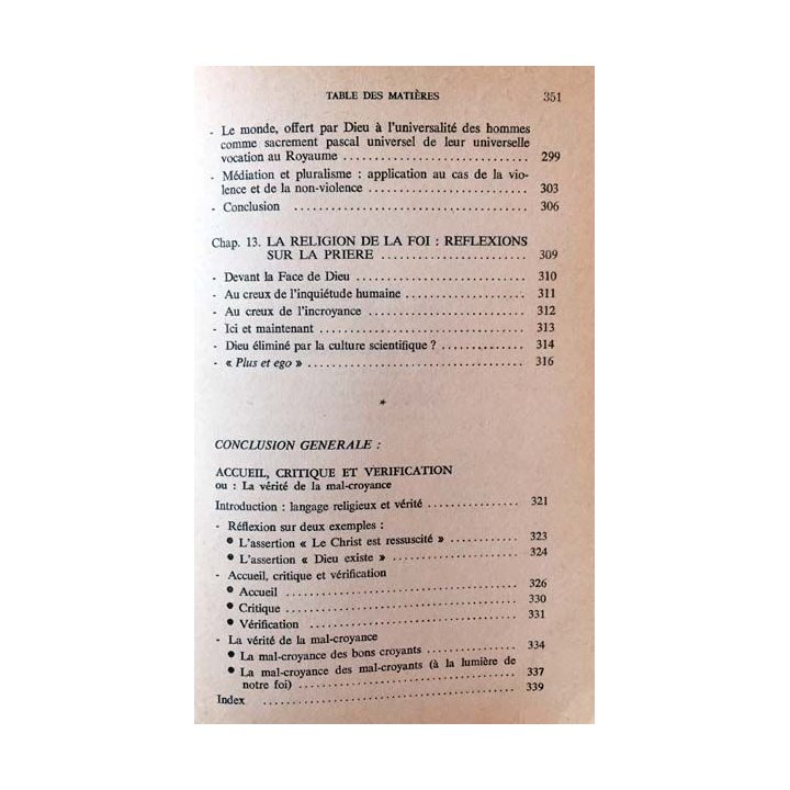 1. La foi d'un mal-croyant ou mentalité scientifique et vie de foi aux éditions du Cerf