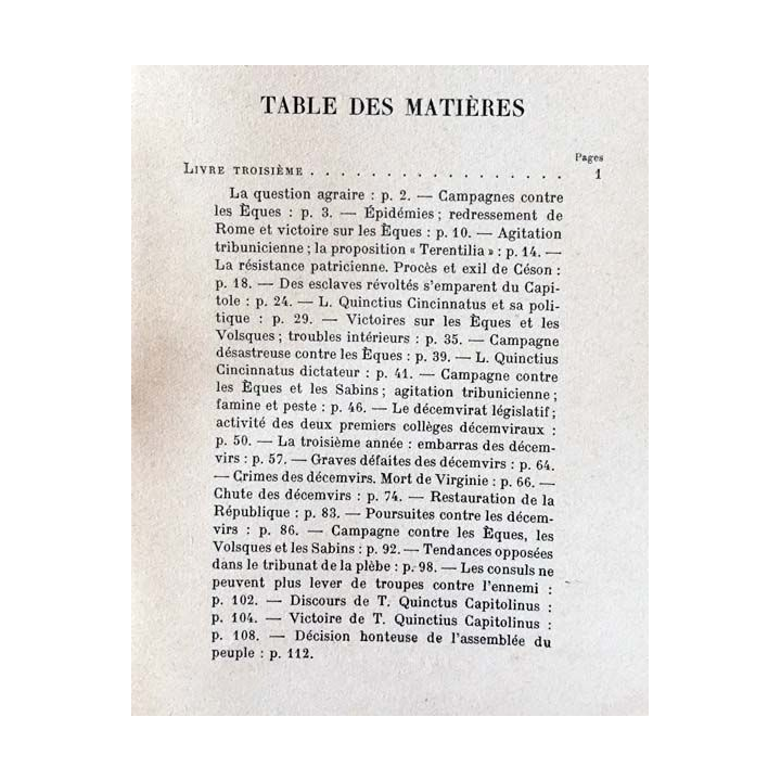 1. Tite-live histoire romaine - Tome III de Jean Bayet aux éditions Les belles lettres