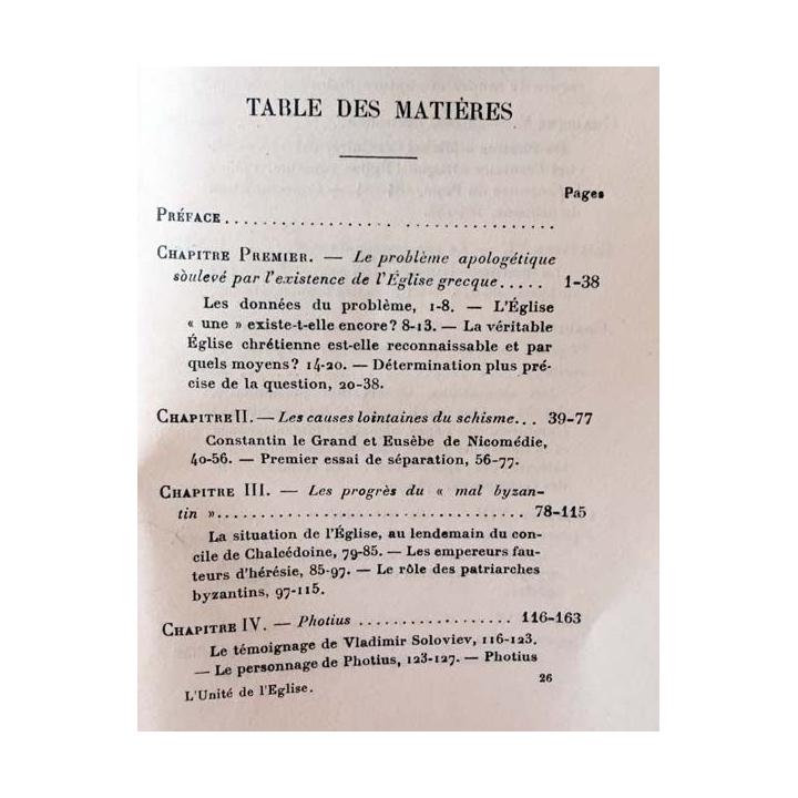 1. L'unité de l'Église et le schisme grec de l'Abbé Joseph Bousquet aux éditions Gabriel Beauchesne 1913