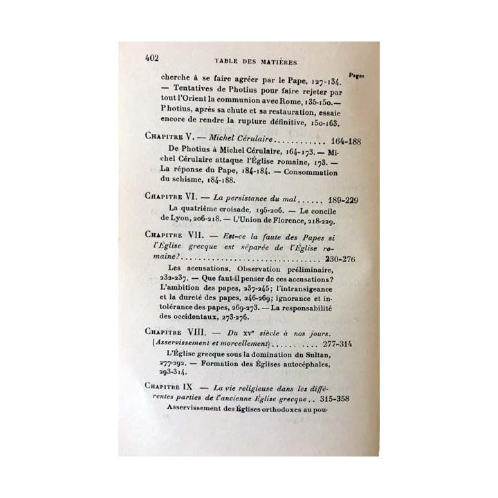1. L'unité de l'Église et le schisme grec de l'Abbé Joseph Bousquet aux éditions Gabriel Beauchesne 1913