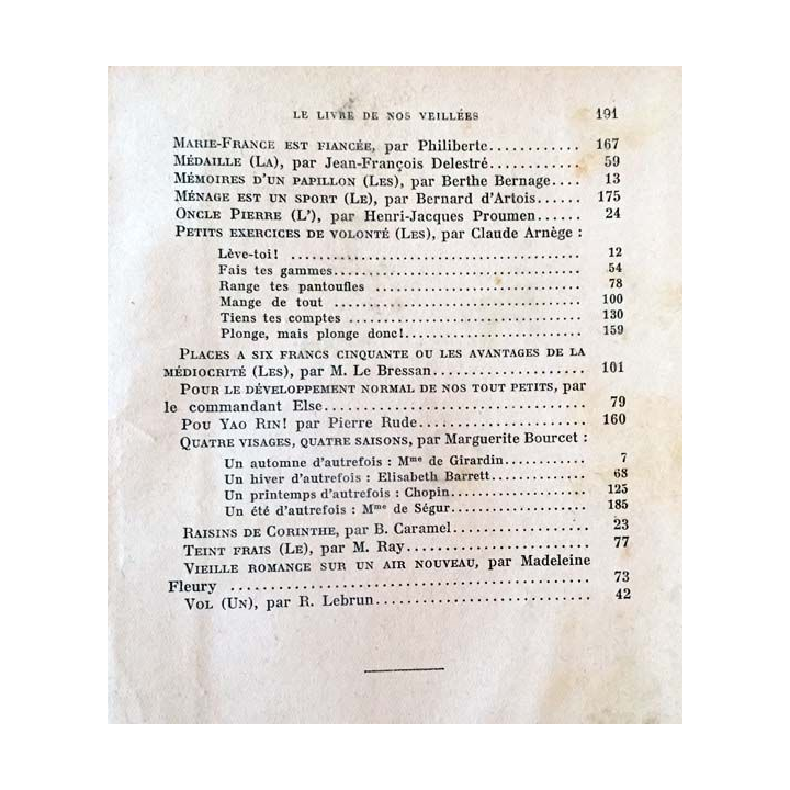 1. Le livre de nos veillées aux éditions Gautier-Languereau 1932