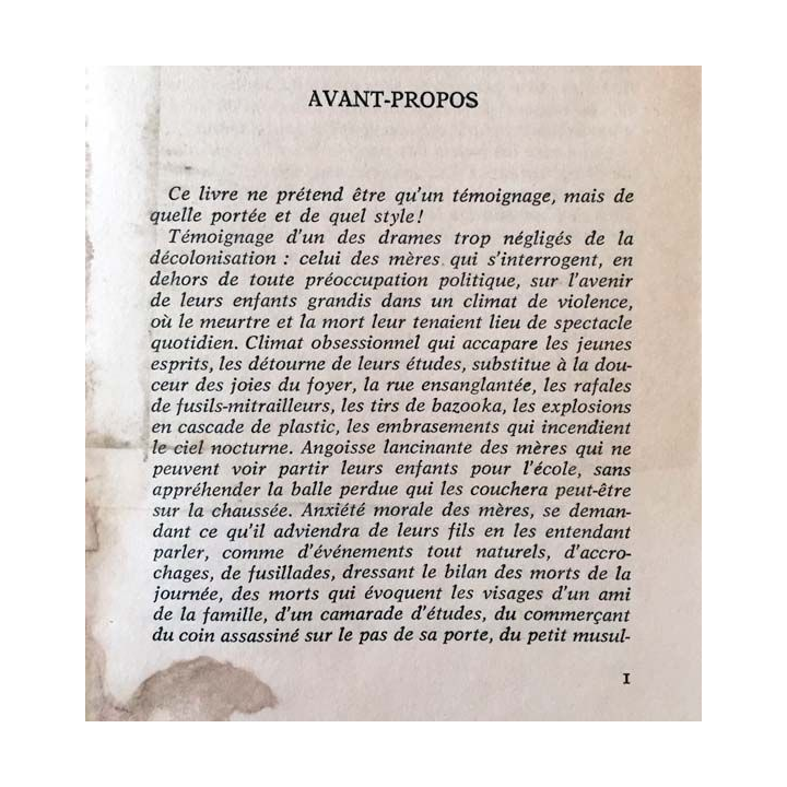 1. Journal d'une mère de famille pied-noir de Francine Dessaigne aux éditions l'Esprit nouveau