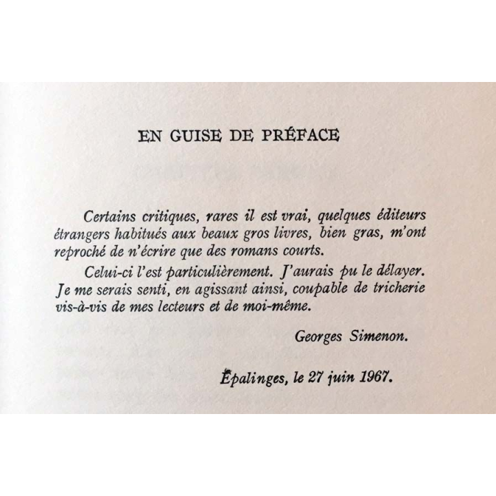 1. Le déménagement de Georges Simenon aux éditions Presses de la cité