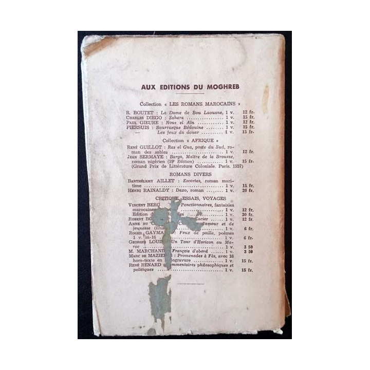 1. Les feux du Douar de Piersuis aux éditions du Moghreb 1937