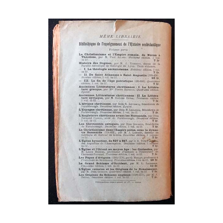 1. Le grand schisme d'occident de L. Salembier aux éditions J. Gabalda 1921