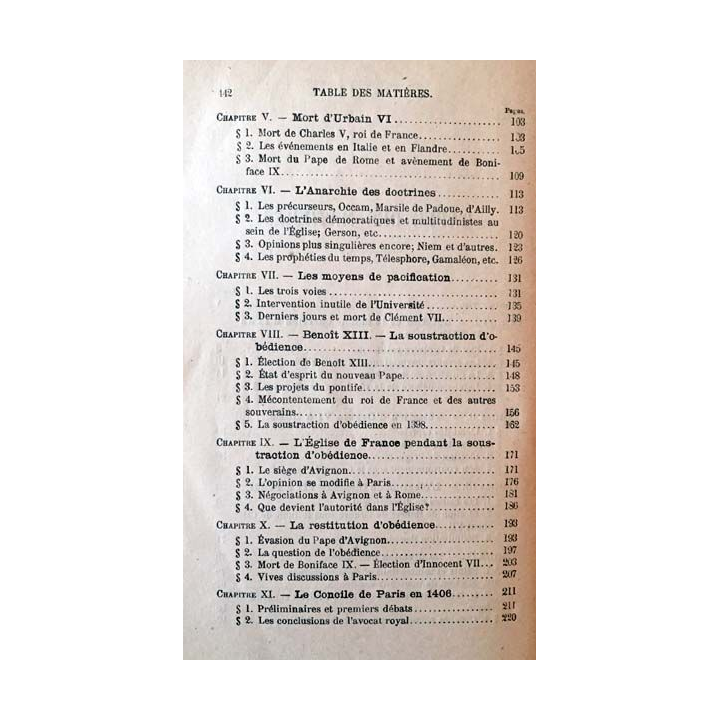 1. Le grand schisme d'occident de L. Salembier aux éditions J. Gabalda 1921