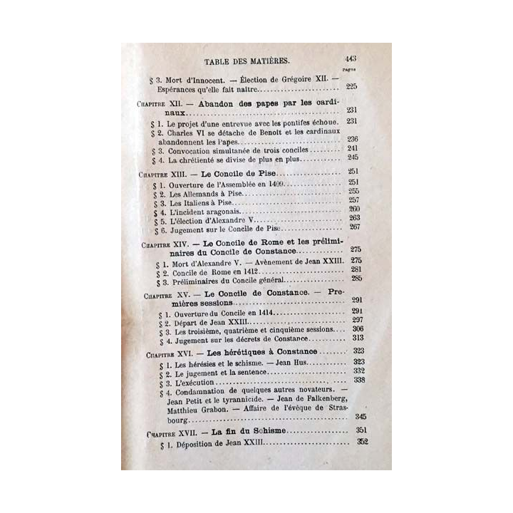 1. Le grand schisme d'occident de L. Salembier aux éditions J. Gabalda 1921