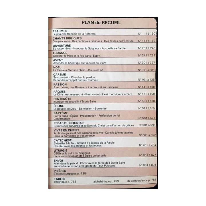 1. Arc-en-ciel un recueil de chants au service de toutes les églises aux éditions Réveil publications