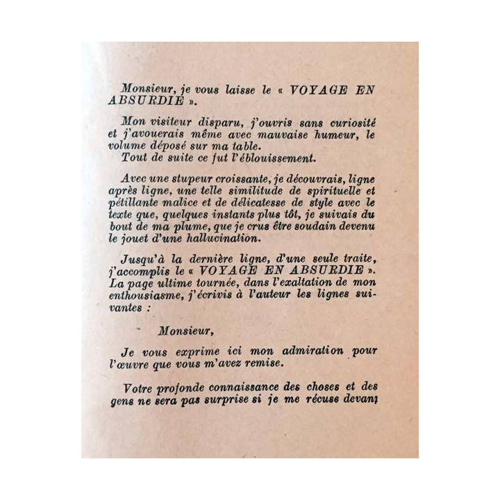 1. Voyage en absurdie de Arouet aux éditions du Soleil 1946
