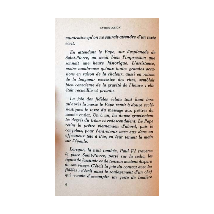 1. Profession de foi message aux prêtres de Paul VI aux éditions du Centurion