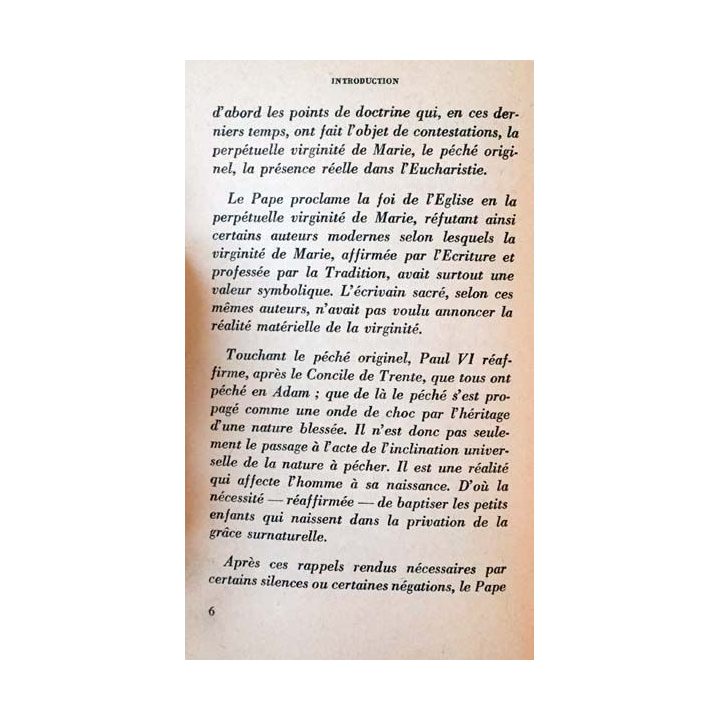 1. Profession de foi message aux prêtres de Paul VI aux éditions du Centurion
