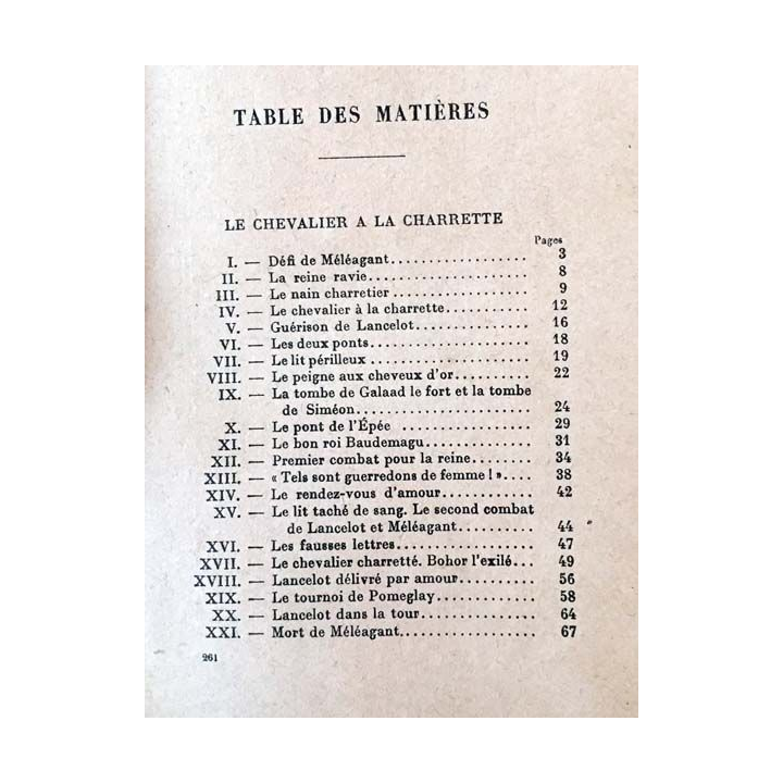 1. Les chevaliers a la charette de Jacques Boulenger aux éditions librairie Plon 1923