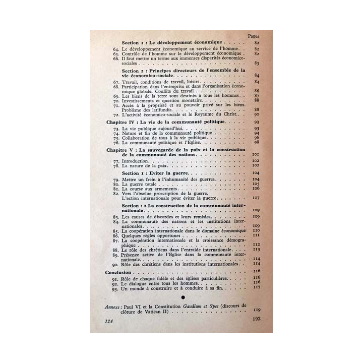 1. Cahiers d'action religieuse et sociale - Gaudium et spes de J. Y Calvez aux éditions Saint-Paul