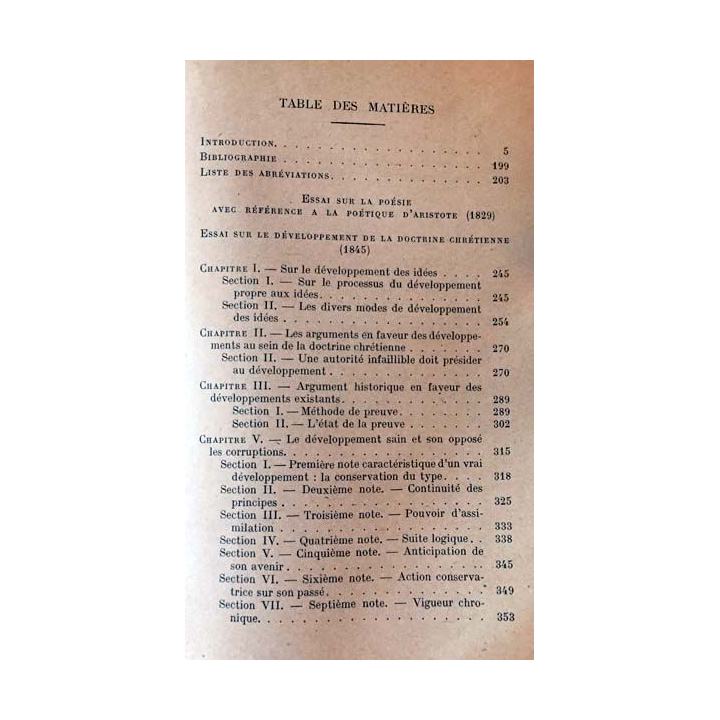 1. Oeuvres philosophiques de Newman aux éditions Montaigne 1945