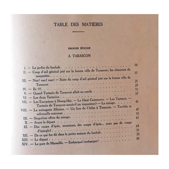 1. Aventure prodigieuse de Tartarin de Tarascon de Alphonse Daudet aux éditions Flammarion