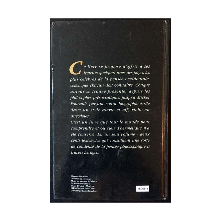 1. Les pages les plus célèbres de la philosophie occidentale de Denis Huisman et Marie-Agnes Malfrat