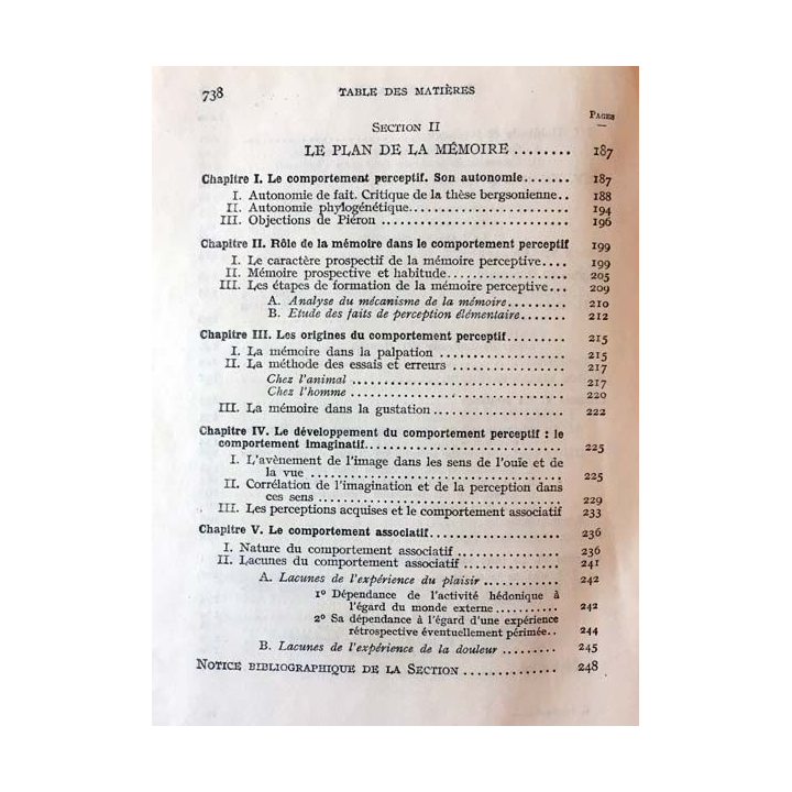 1. Traité de Psychologie générale I- Le psychisme élémentaire de Maurice Pradines