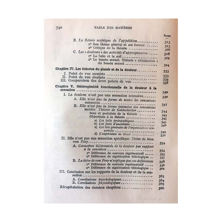 1. Traité de Psychologie générale I- Le psychisme élémentaire de Maurice Pradines