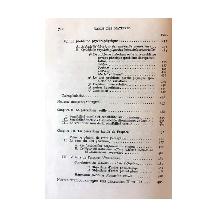1. Traité de Psychologie générale I- Le psychisme élémentaire de Maurice Pradines